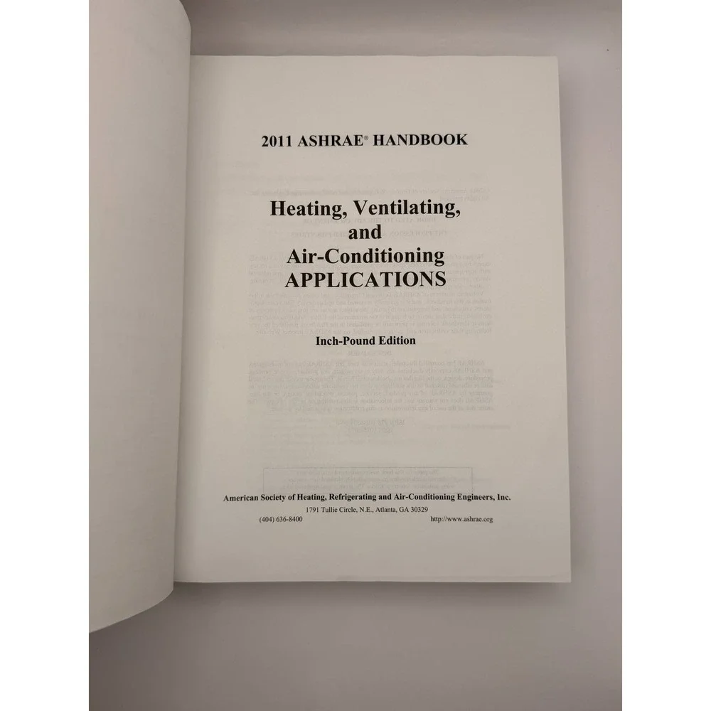 2011 ASHRAE Handbook HVAC Applications I-P Edition Hardcover w/CD 1936504065